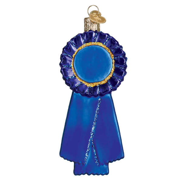 Old World Christmas Blue Ribbon