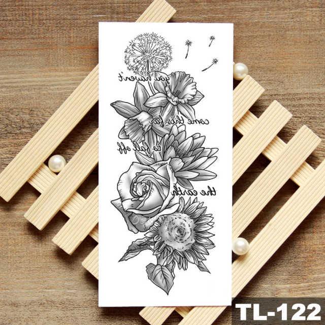 Womans Rose Flower Waterproof Temporary Tattoo Sticker For Arm Body Gorgeous Girls Tattoos