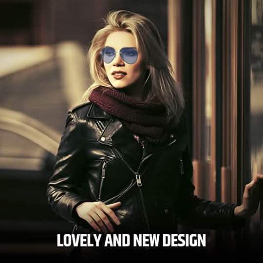 Women Aviation Sunglasses - Polycarbonate UV 400 Adjustable Legs