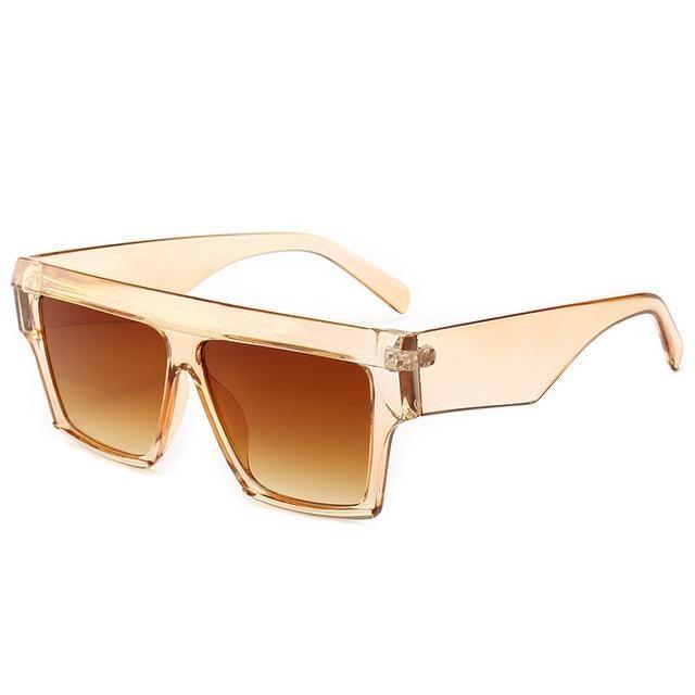 Women Flat Top Sunglasses New Men Square Shape New Classic Shades In Gradient Black Sun Glasses For Male New Fashionable Big Size Frame In Vintage Shape Eyewear