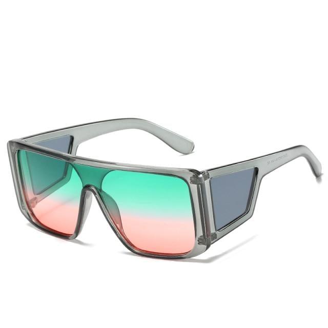 Women Luxury Square Design Colorful Sunglasses For Women New Big Oversized Flat Top Sun Glasses For  Female Shades For Men Stylish Frames Retro Design Sunglasses