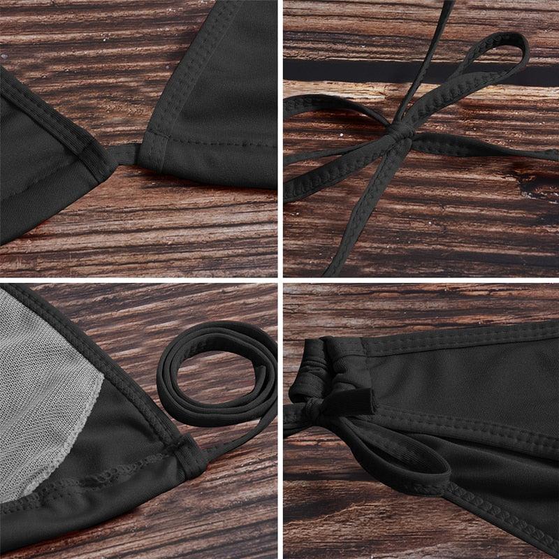 Women One Size Bright Color Swimwear Women's Bikini Pure Color Micro Bikini Charming Bra Bottom Swimsuits New Summer Style Lady Bandage Bikini Set Push-up Bra Bathing Suit Swimsuit