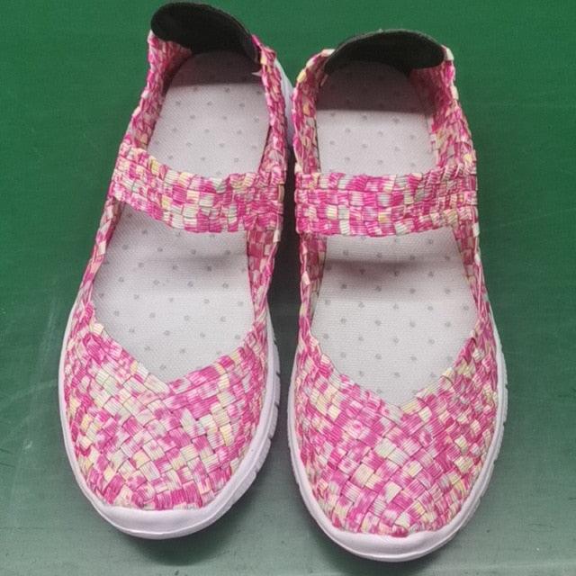 Women's Espadrilles Casual Shoes Spring Comfortable Sneakers Breathable Flat Shoes Summer Outdoor Slip On Fashion Breathable Mesh Casual Shoes Flat Shoes Women Espadrille