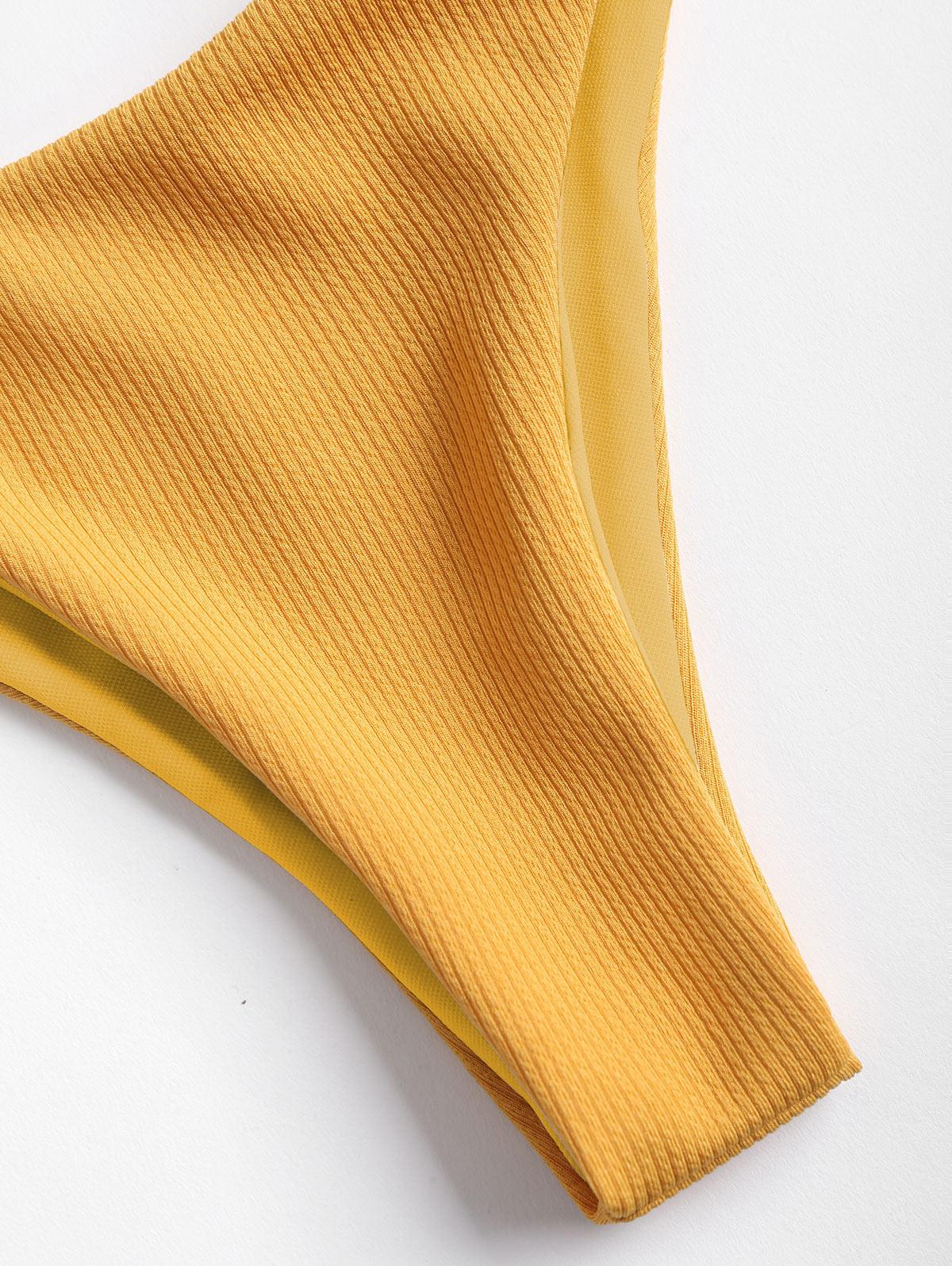 Women's Strapless Bowknot Split Bikini Swimsuit Swimming Suit For Women Women's Tie Knot Front Solid Color Bikini Set Swimsuit Bathing Suits High Cut Bikini Set Strapless Solid Color 2 Pieces Bathing Suit
