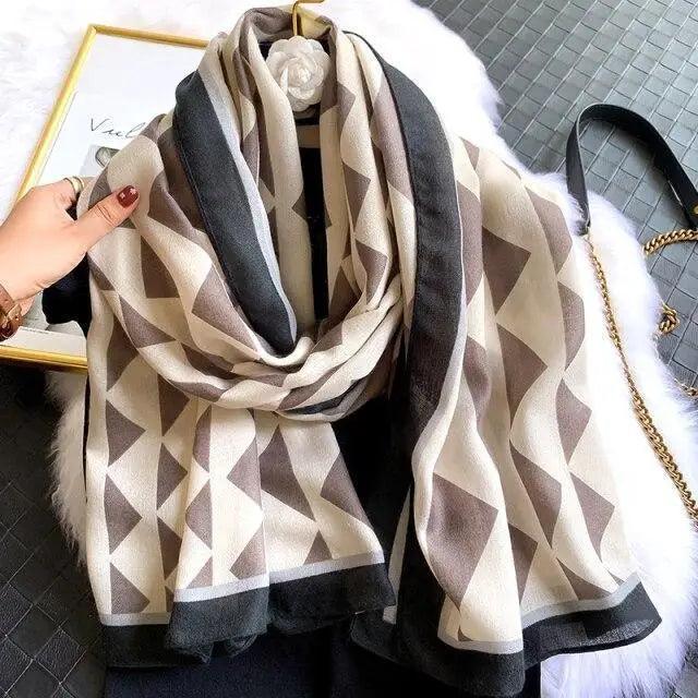 Women Scarf Leopard Print Cotton Large Size Scarfs For Winter Shawls Winter Warm Casual Wear For Women Lovely Floral Tassel Cotton ab Shawls Lady Silk Wraps Scarves