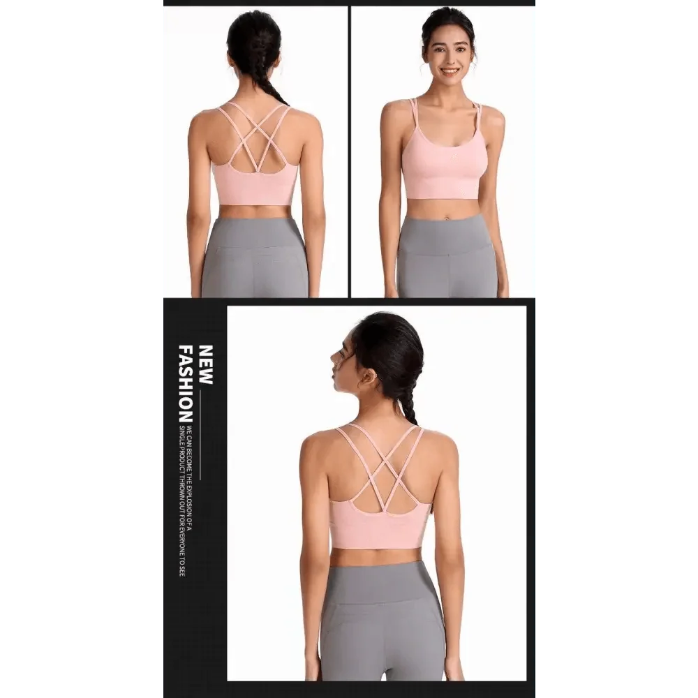 Women Sports Bra Sexy Brathable Sports Top Yoga Bra Push Up Top Female Gym Fitness Sports Underwear Female Seamless bra