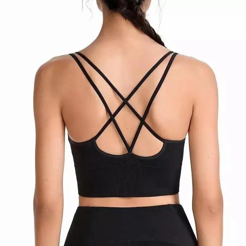 Women Sports Bra Sexy Brathable Sports Top Yoga Bra Push Up Top Female Gym Fitness Sports Underwear Female Seamless bra