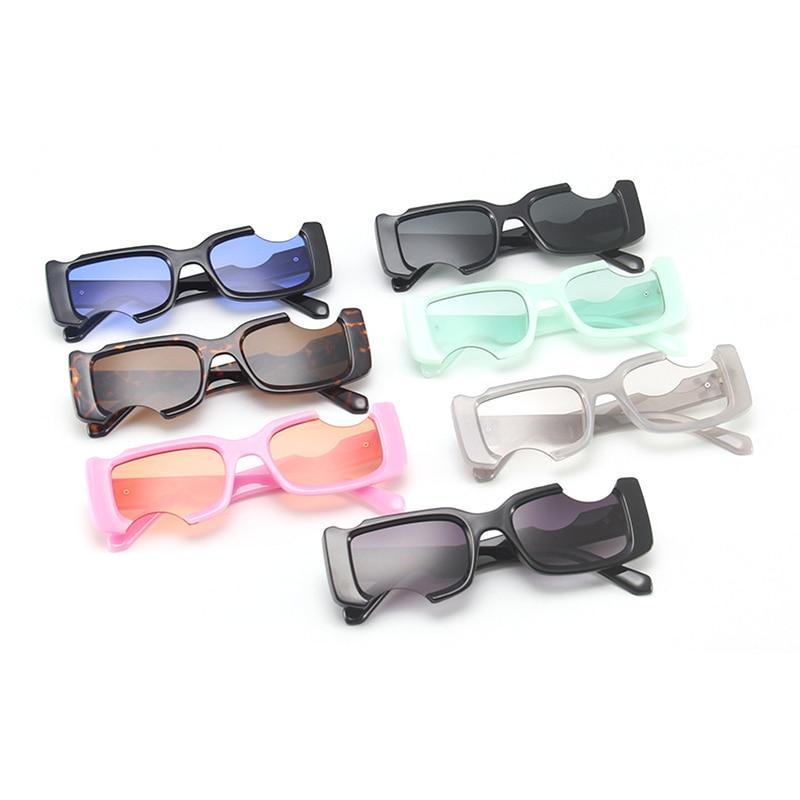 Women Sunglasses New Trending Vintage Rectangle Shape Sun Glasses In Decent Colors Black Pink Lenses Fashionable  Luxury Design Sunglasses