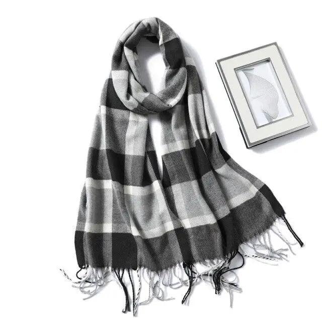 Women Winter Warm Scarf Shawl Fashion Plain  Soft Long Scarves For Women Casual Wear Travel Friendly Scarfs  Warm Winter Scarf Double Sided Thick Shawl Women Students Scarf