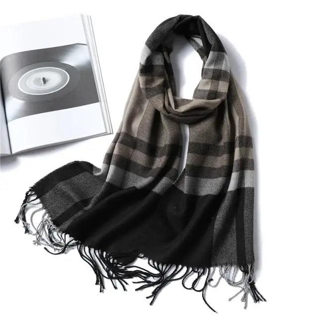 Women Winter Warm Scarf Shawl Fashion Plain  Soft Long Scarves For Women Casual Wear Travel Friendly Scarfs  Warm Winter Scarf Double Sided Thick Shawl Women Students Scarf
