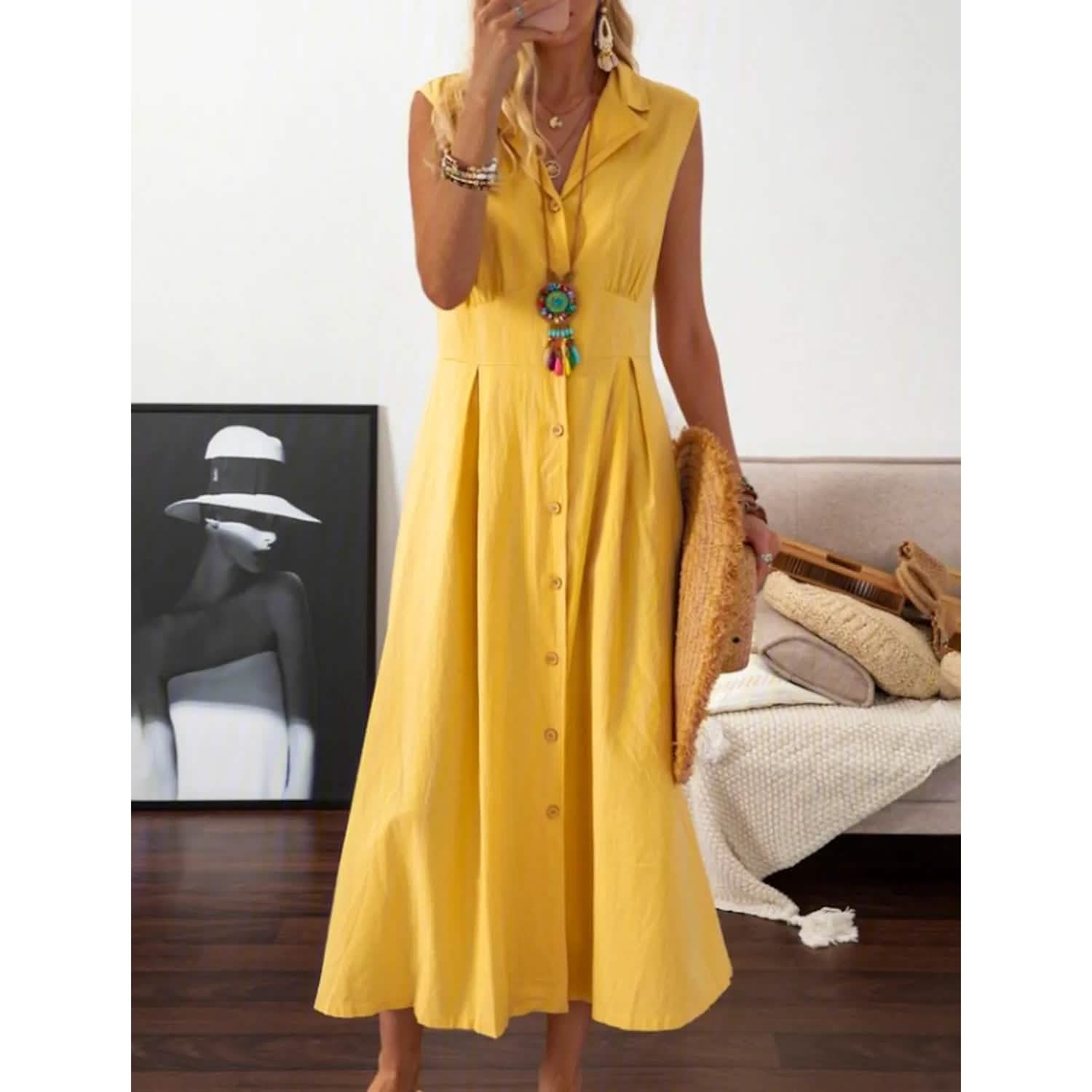Women's A-Line Shirt Collar Casual Dress