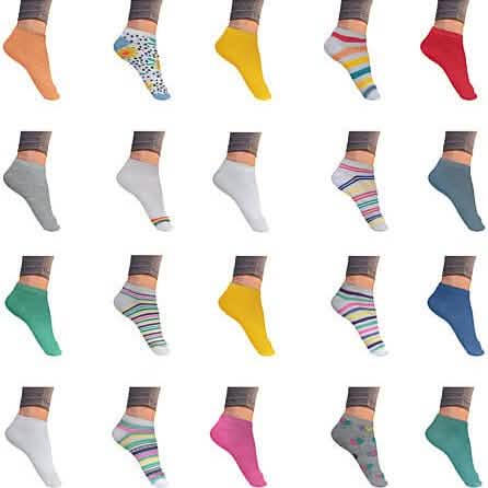 Women’s Breathable Stylish Colorful Fun No Show Low Cut Ankle Socks
