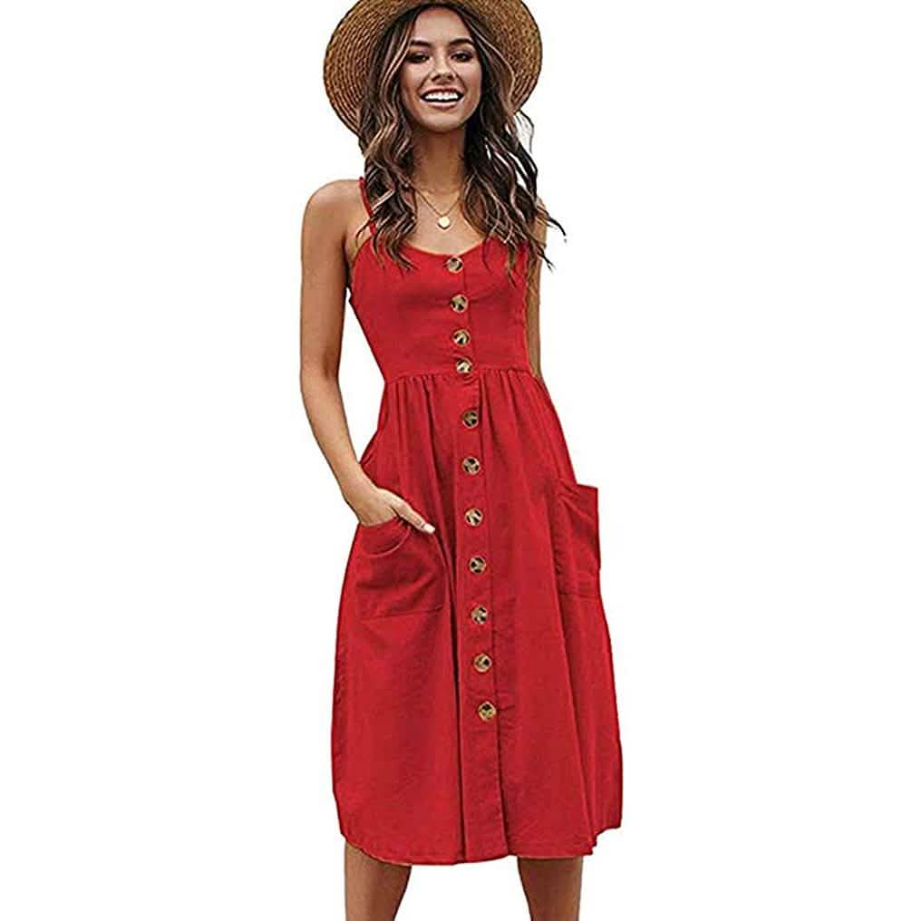 Women's Dresses Summer Casual Spaghetti Strap