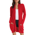 Women's Essential Solid Open Front Long Knited Cardigan Sweater