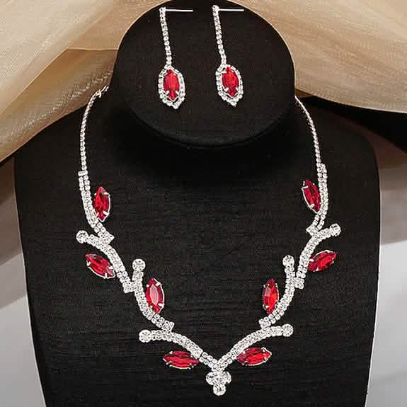 Women's Hoop Earrings and Necklace