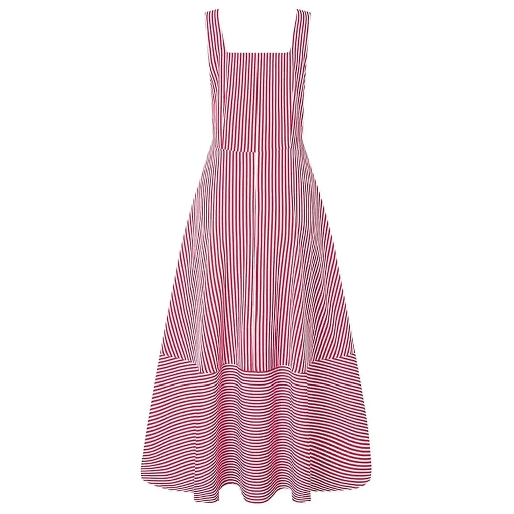 Women's Long A Line Striped Maxi Dress