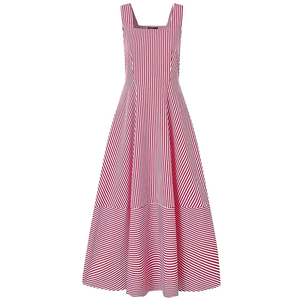 Women's Long A Line Striped Maxi Dress