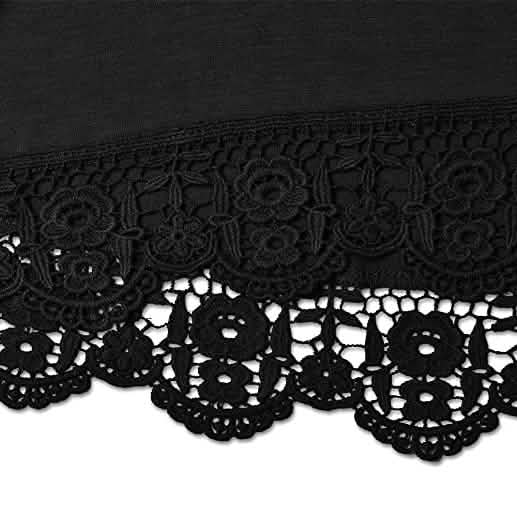Women's Long Sleeve Lace Trim Blouse