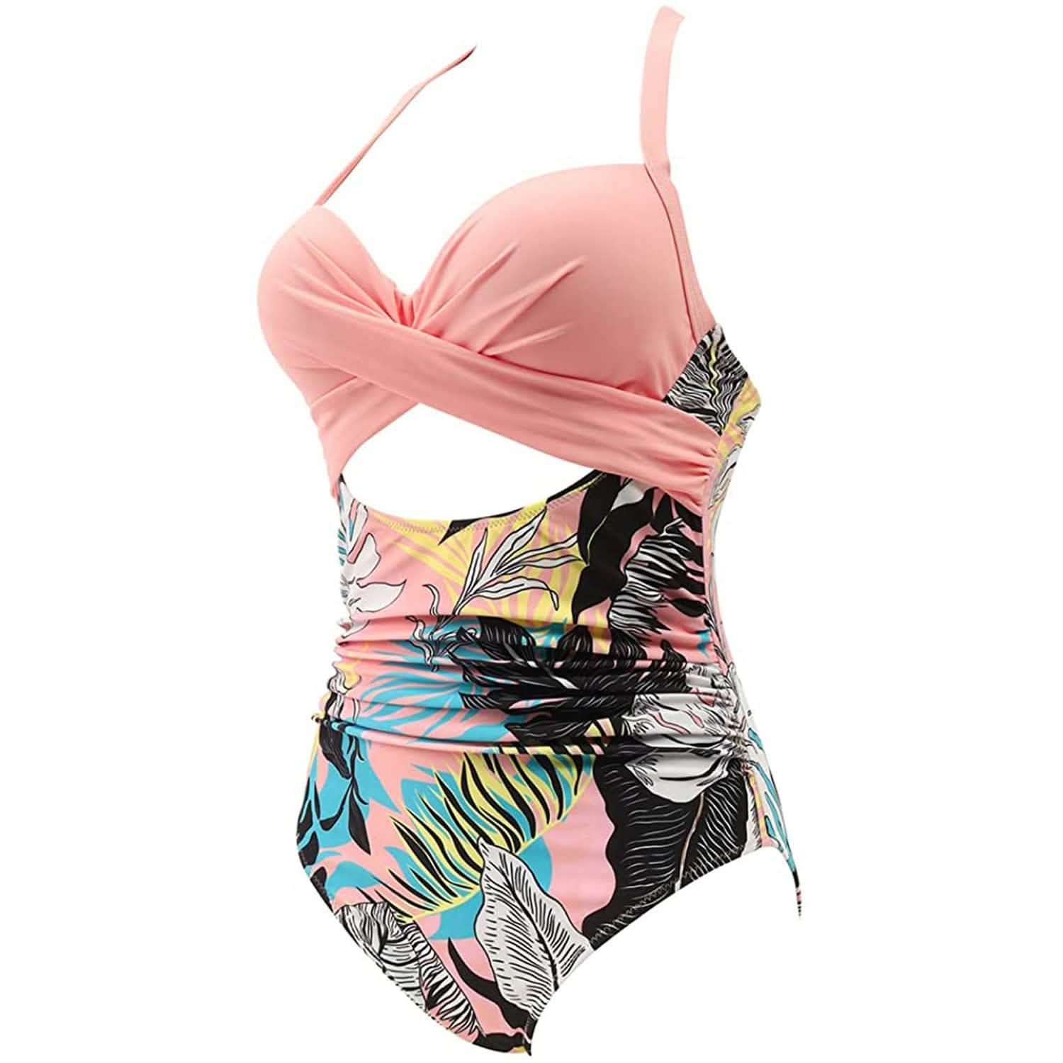 Women's One Piece High Waist Swimwear Tummy Control Cutout
