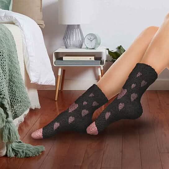Women's Ultra-Plush Cozy Warm Fuzzy Fluffy Crew Socks