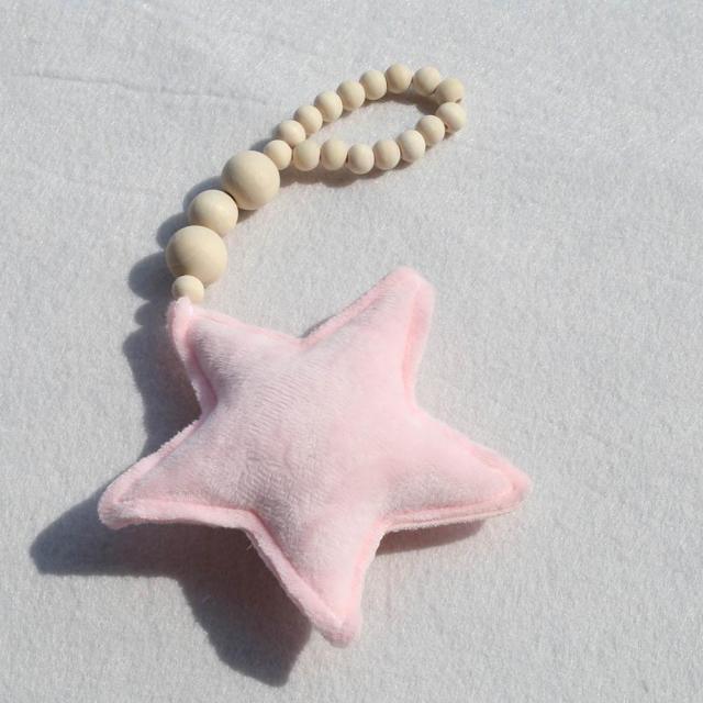 Wooden Beads Moon Star Heart Ornaments Dream Catcher Kids Room Decoration Wall Hanging Girls Baby Tents Handmade Wall Hanging Decor Home Gifts for Girls Gifts for Women