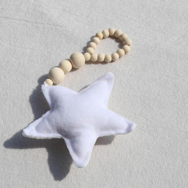 Wooden Beads Moon Star Heart Ornaments Dream Catcher Kids Room Decoration Wall Hanging Girls Baby Tents Handmade Wall Hanging Decor Home Gifts for Girls Gifts for Women