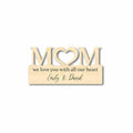 Wood Love Mother's Day Gift Customizable Cutout Finished or Unfinished up to 48" Wide - Home Decor DIY