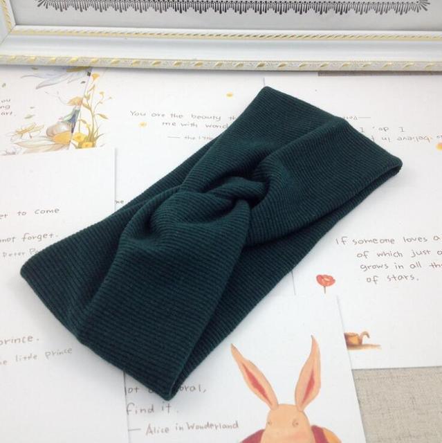 Woolen Cross Cross Top Knot Elastic Hair Bands for Women Soft Solid Color Turban Headbands Women Girls Gorgeous Hair Accessories For Women