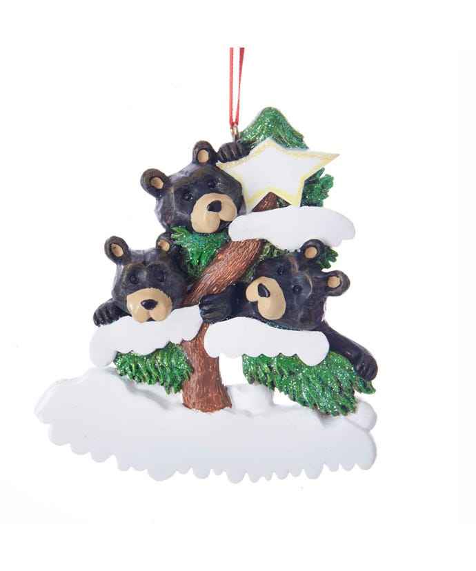 Bear Family on Tree Ornament - Family of 3