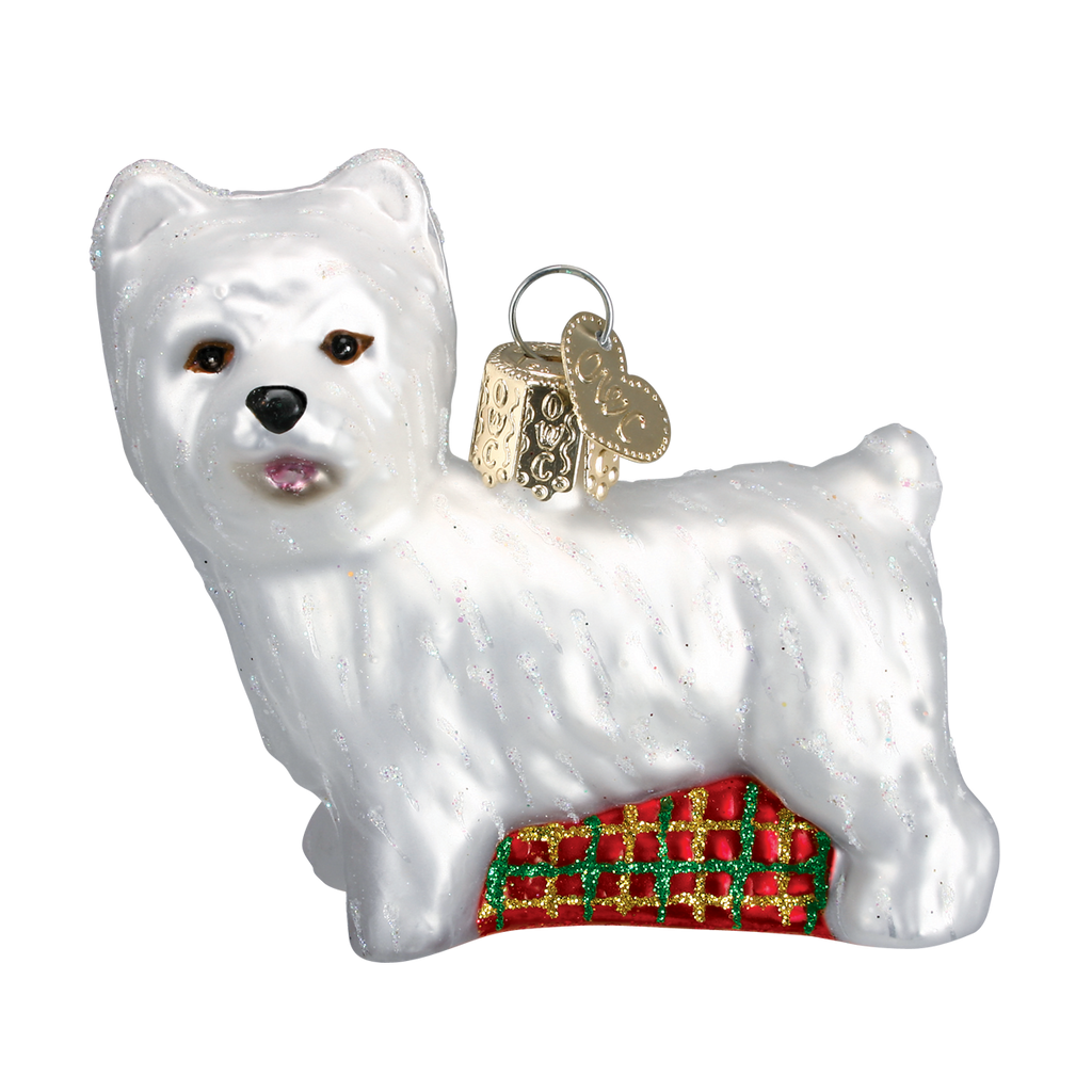 Old World Christmas Westie Glass Blown Ornament