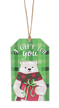 Wooden Plaid Gift Tag Ornament - A Gift for You
