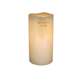 Wavy Edge Glow Wick Pillar Candle -