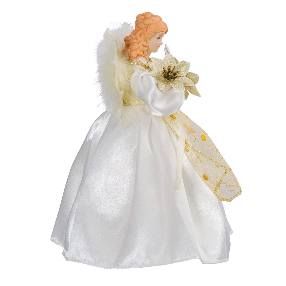 Ivory and Gold Angel Treetop - 9 Inch - 10-Light