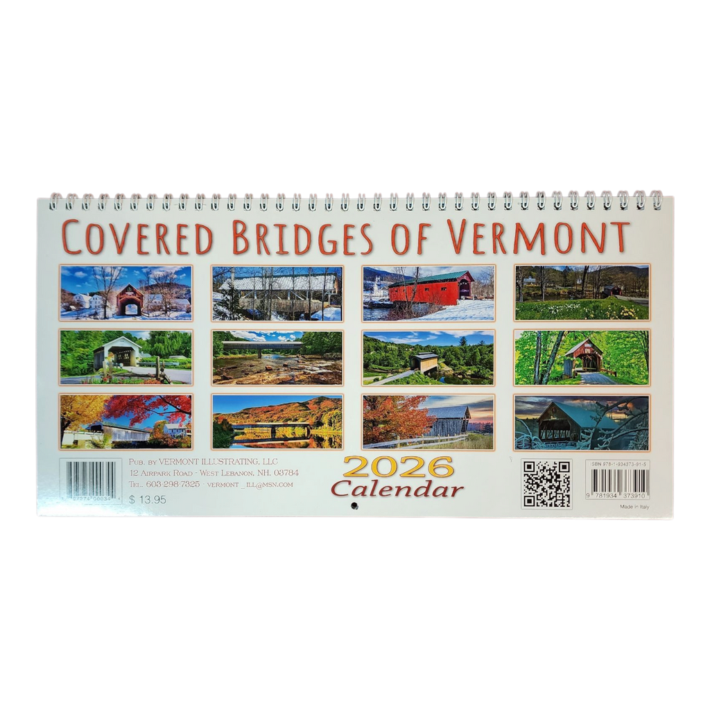 2026 Covered Bridges Panoramic Wall Calendar