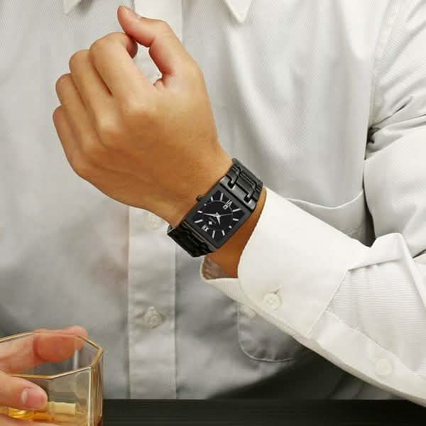 WWOOR Luxus Men Fashion Square Date Watch