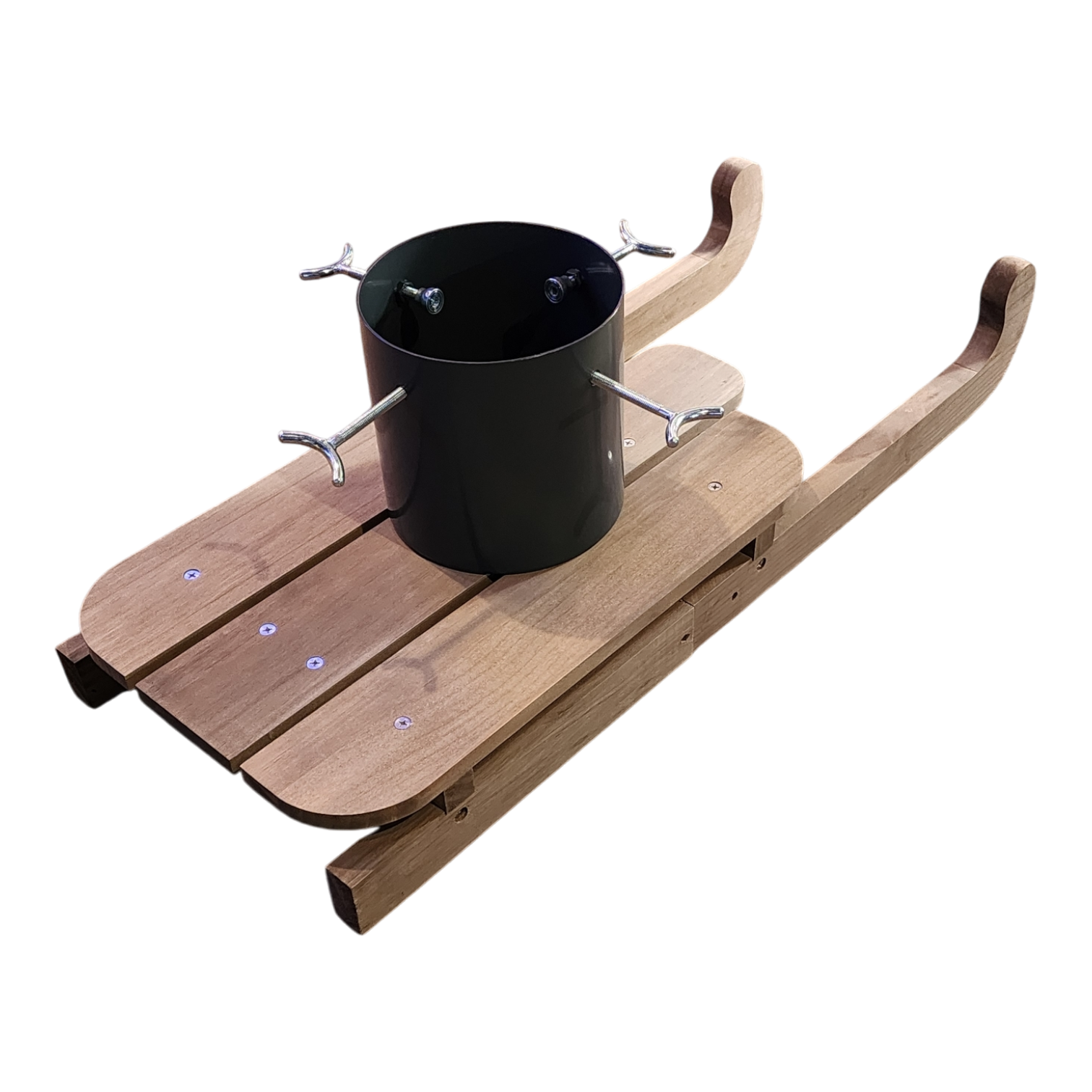 Wooden Runner Sled Tree Stand - Natural