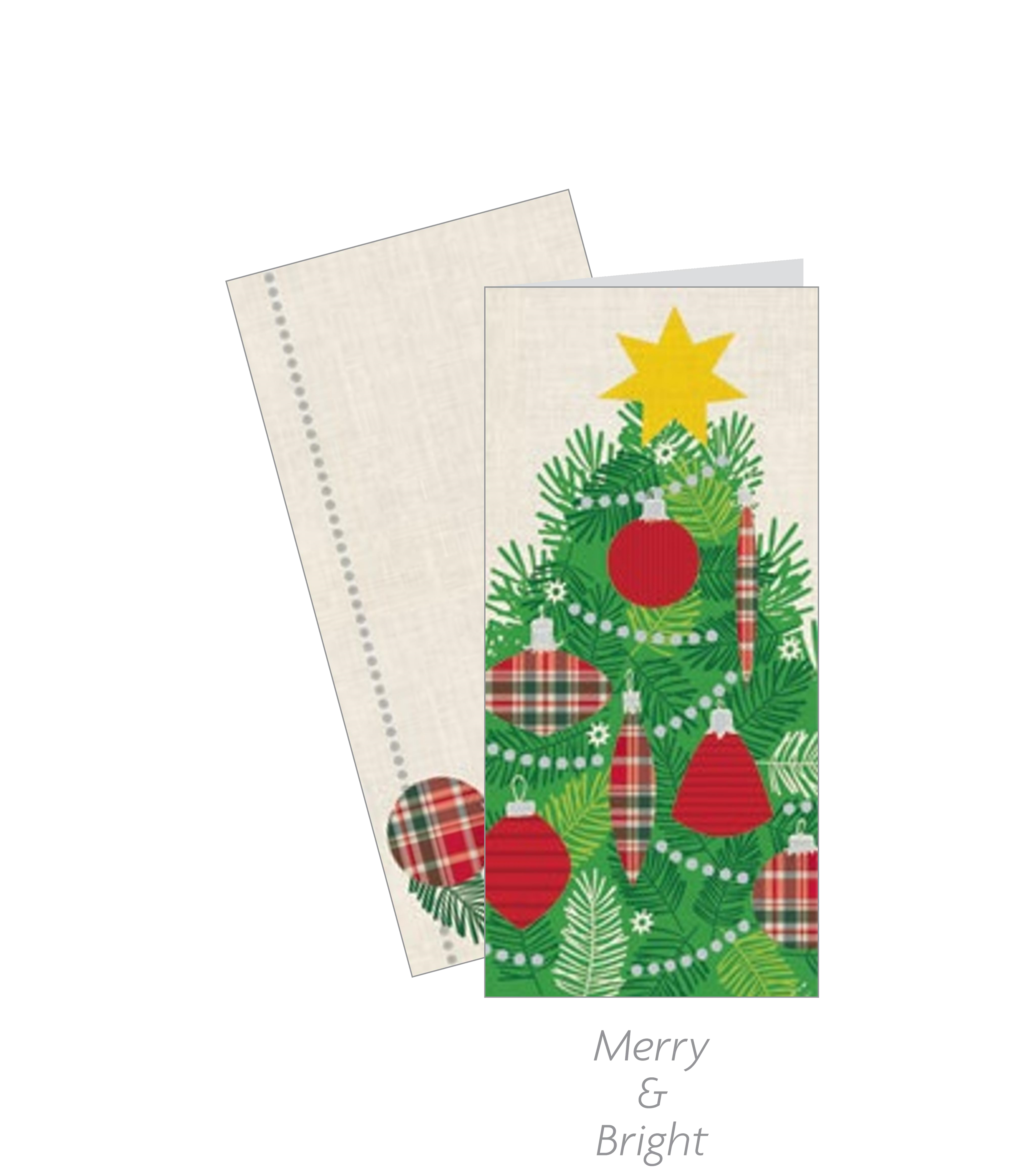 Tall Traditions 16 Count Cards - Tartan Ornaments