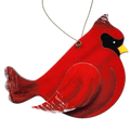 Wooden Cardinal Ornament - In flight Facing Right