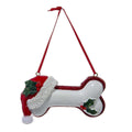 Dog Bone Ornaments - Santa Hat