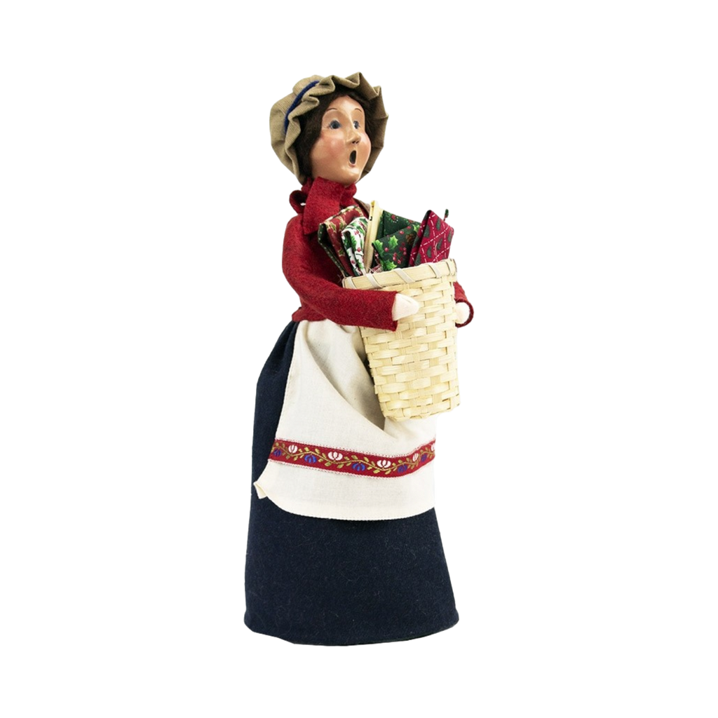 Woman Selling Fabrics