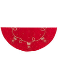 Red and Gold Sequin Embossed Tree Skirt - 60 Inch