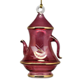 Gold Rimmed Teapot Solid - Red Small