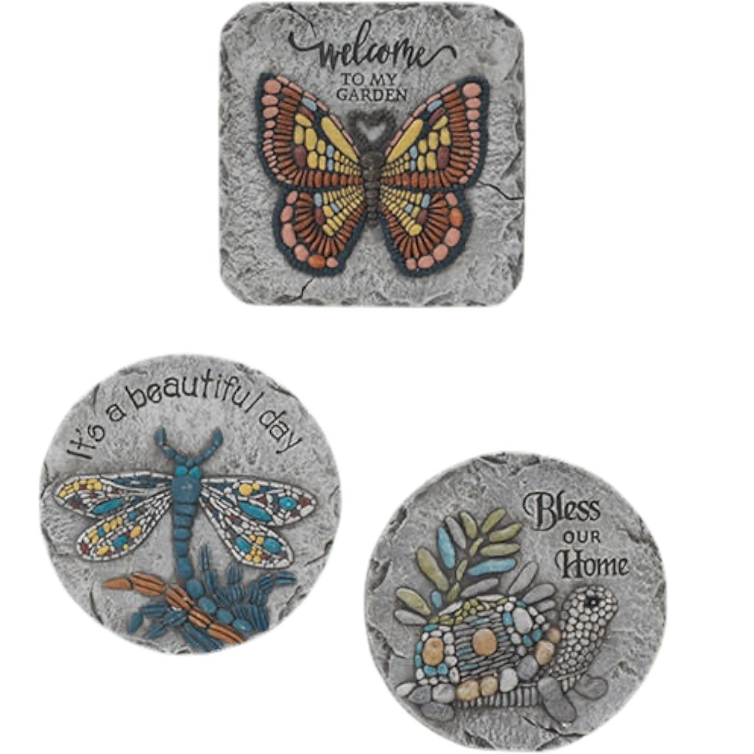 Cement Garden Friends Stepping Stone - Bless Our Home