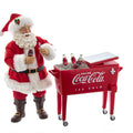 Coca-Cola Fabriché Santa With Table Cooler