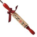 Wood Rolling Pin Ornament - Let it Snow