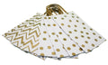 Junior Cub White With Metallic Gold Kraft Gift Bag Set of 8