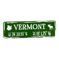 Vermont Coordinates Magnet