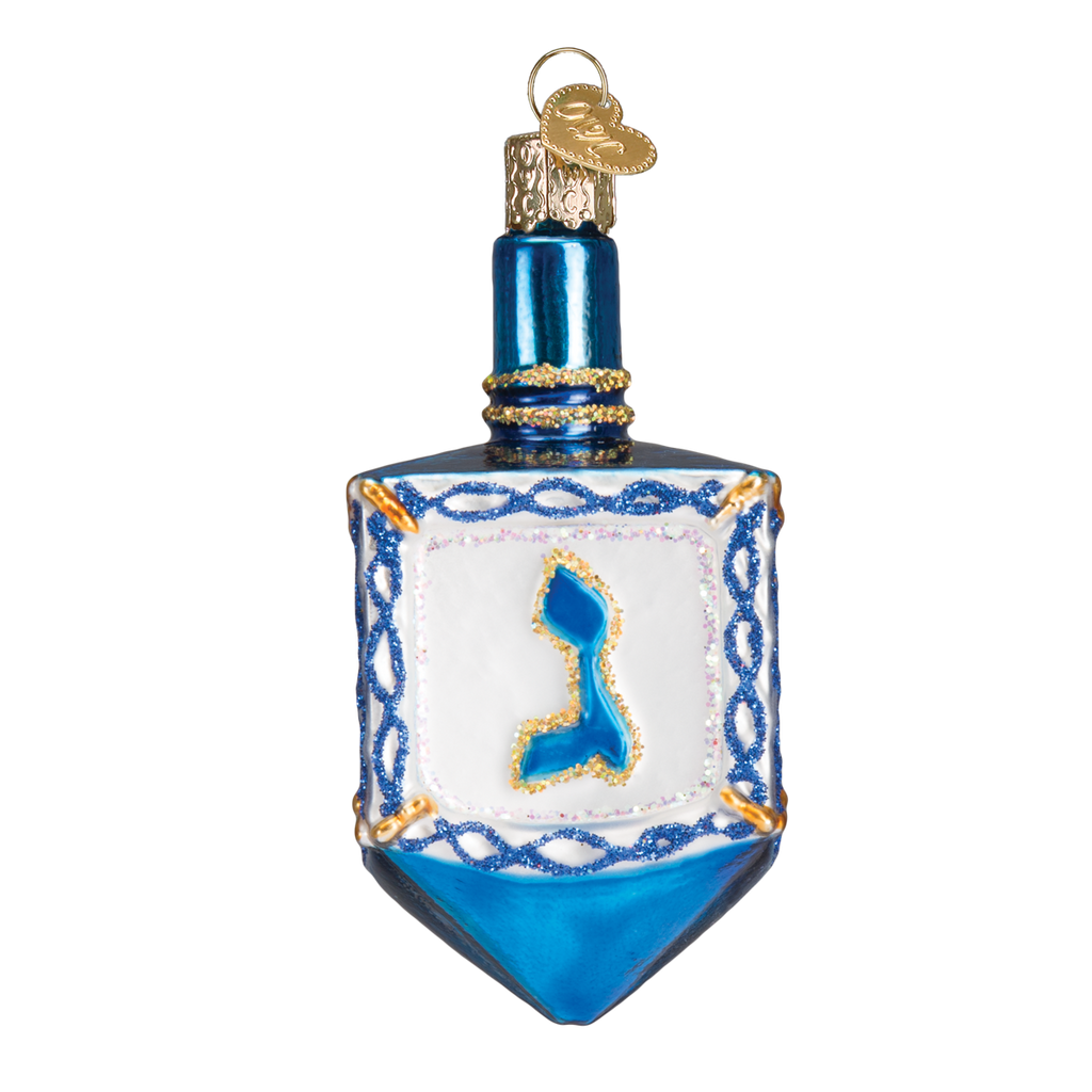 Dreidel Glass Ornament