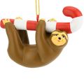 Candy Cane Sloth Animal Christmas Ornaments