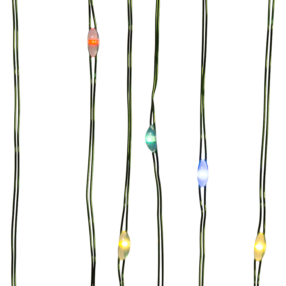 100-Light Battery Operated Multicolor Fairy Lights - Green Wire